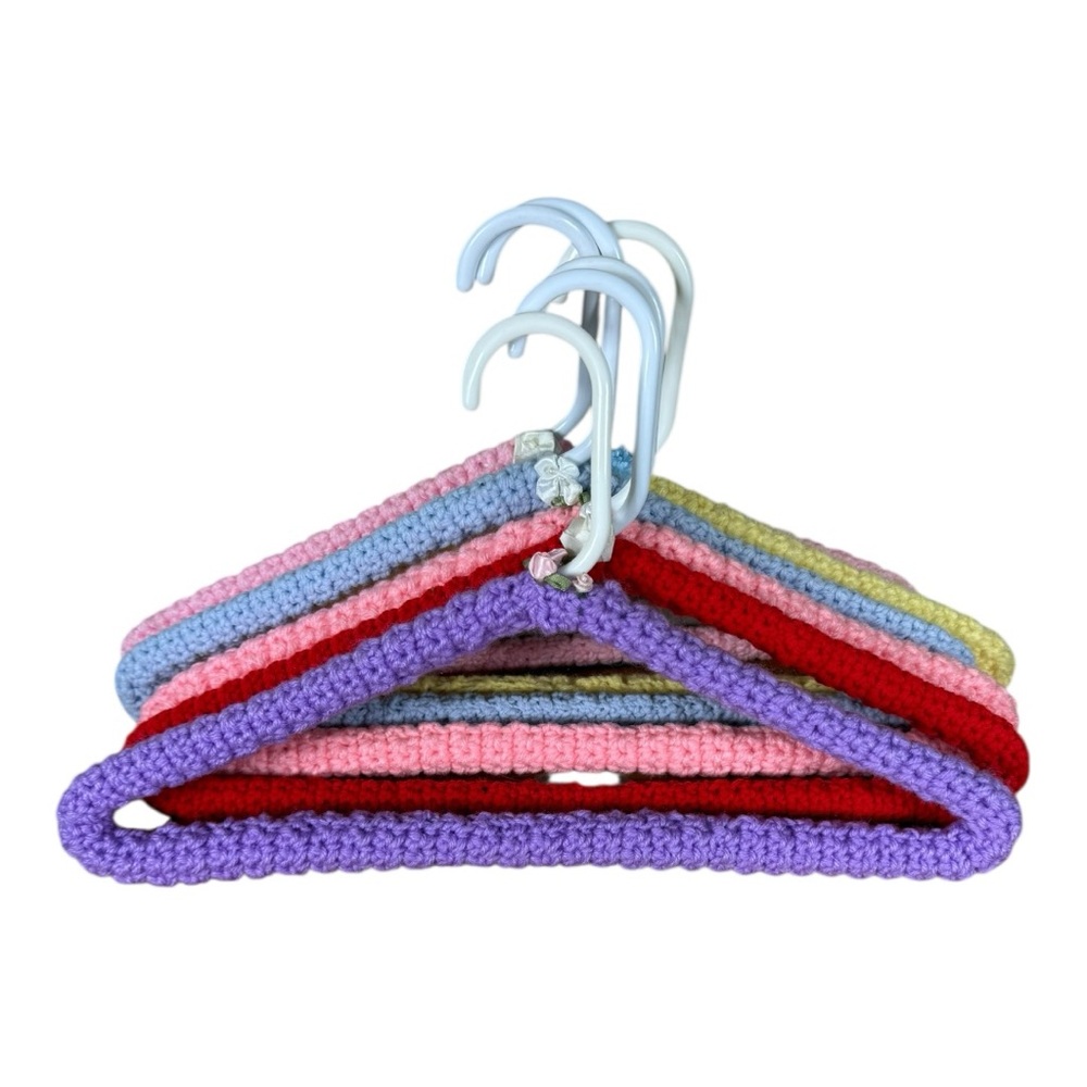 Colorful‎ Crochet Hangers Set